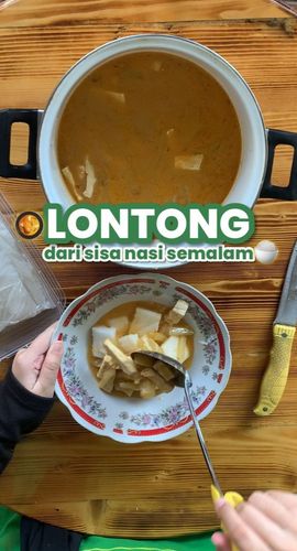 Lontong dari Sisa Nasi Semalam